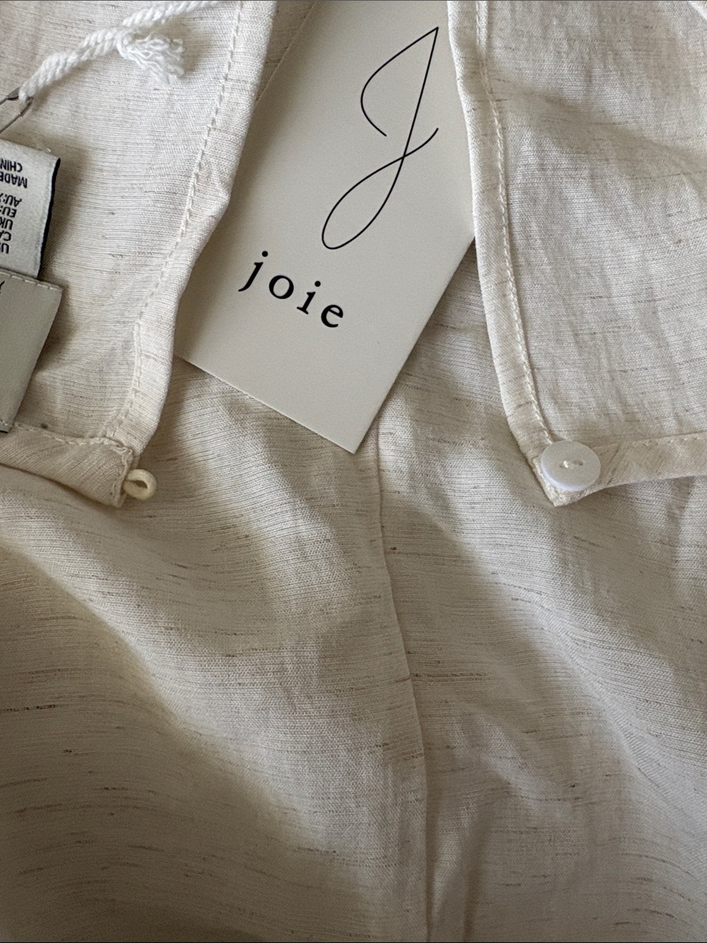 Joie Cream Linen Tank Top - Picture 5 of 5